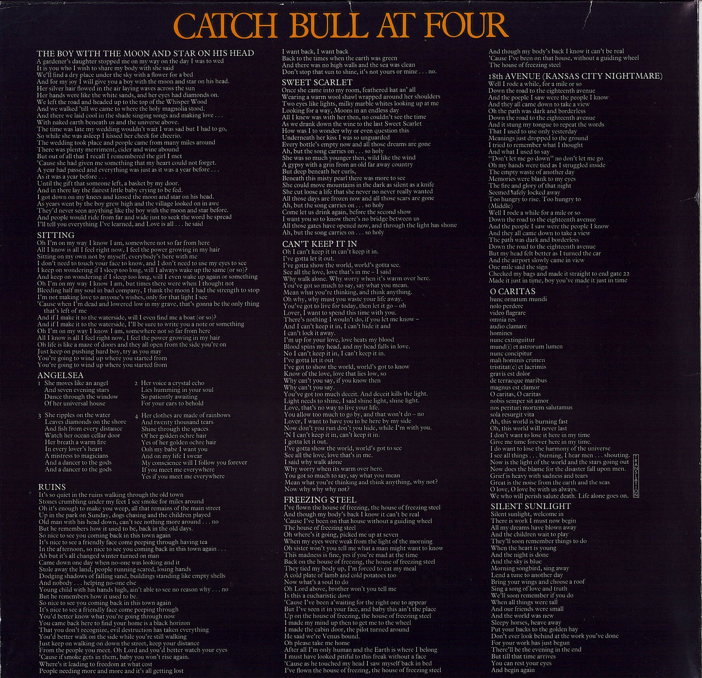 Cat Stevens - Catch Bull At Four Vinyl LP