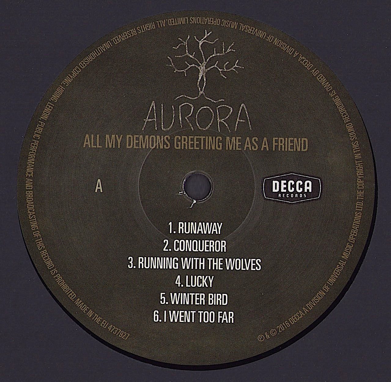 Aurora ‎- All My Demons Greeting Me As A Friend Vinyl LP