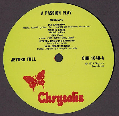 Jethro Tull ‎- A Passion Play Vinyl LP