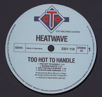 Heatwave ‎- Too Hot To Handle Vinyl LP
