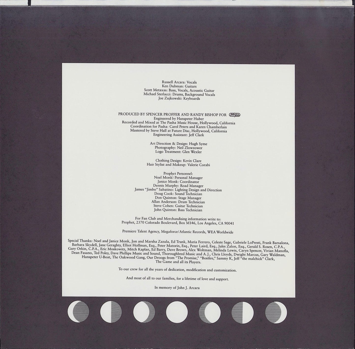 Prophet - Cycle Of The Moon Vinyl LP
