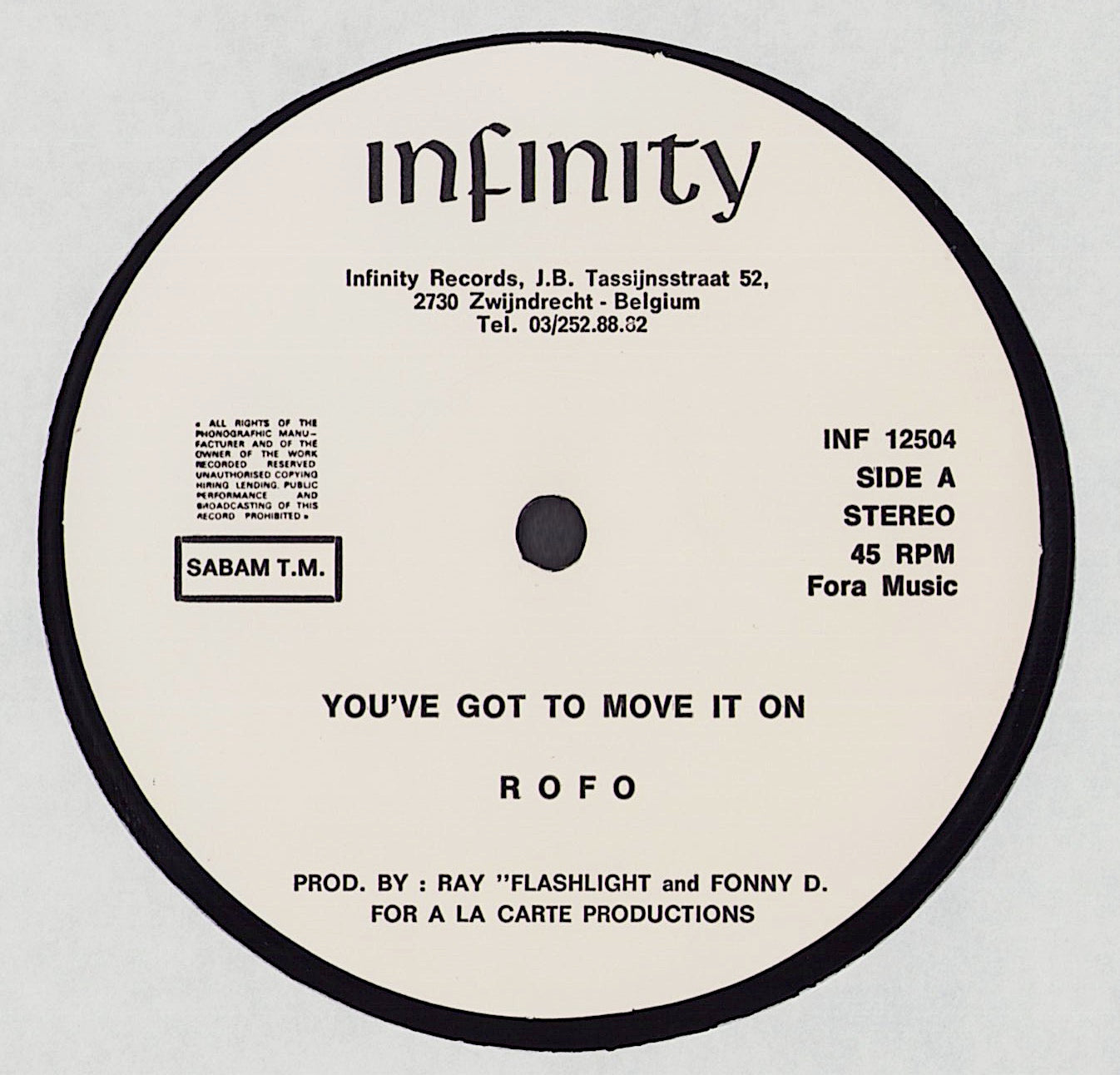 Rofo ‎- You've Got To Move It On Vinyl 12"
