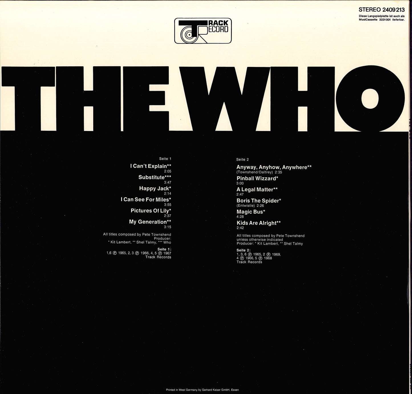 The Who ‎- The Who Vinyl LP