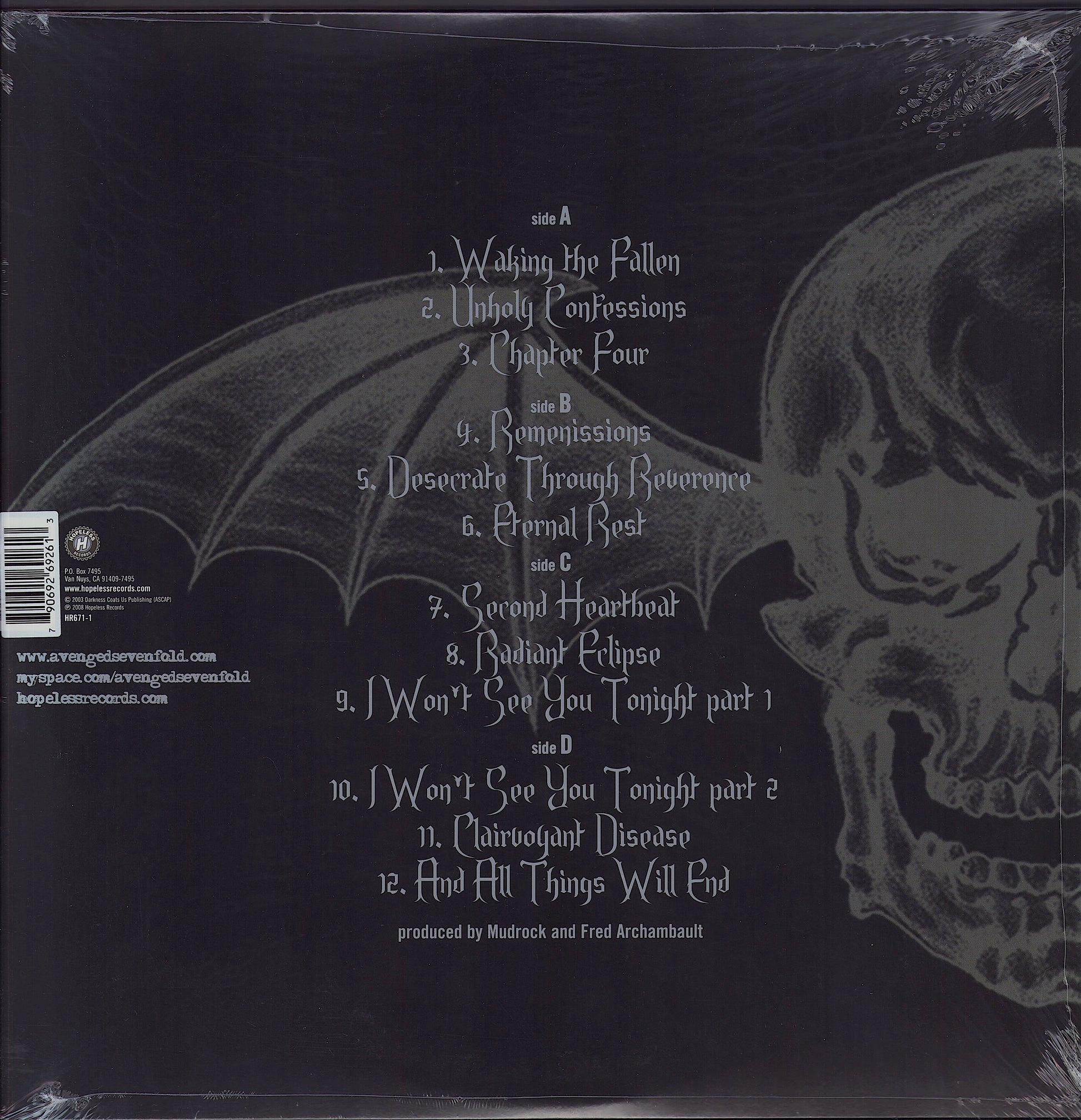 Avenged Sevenfold ‎- Waking The Fallen Gold Vinyl 2LP Limited Edition