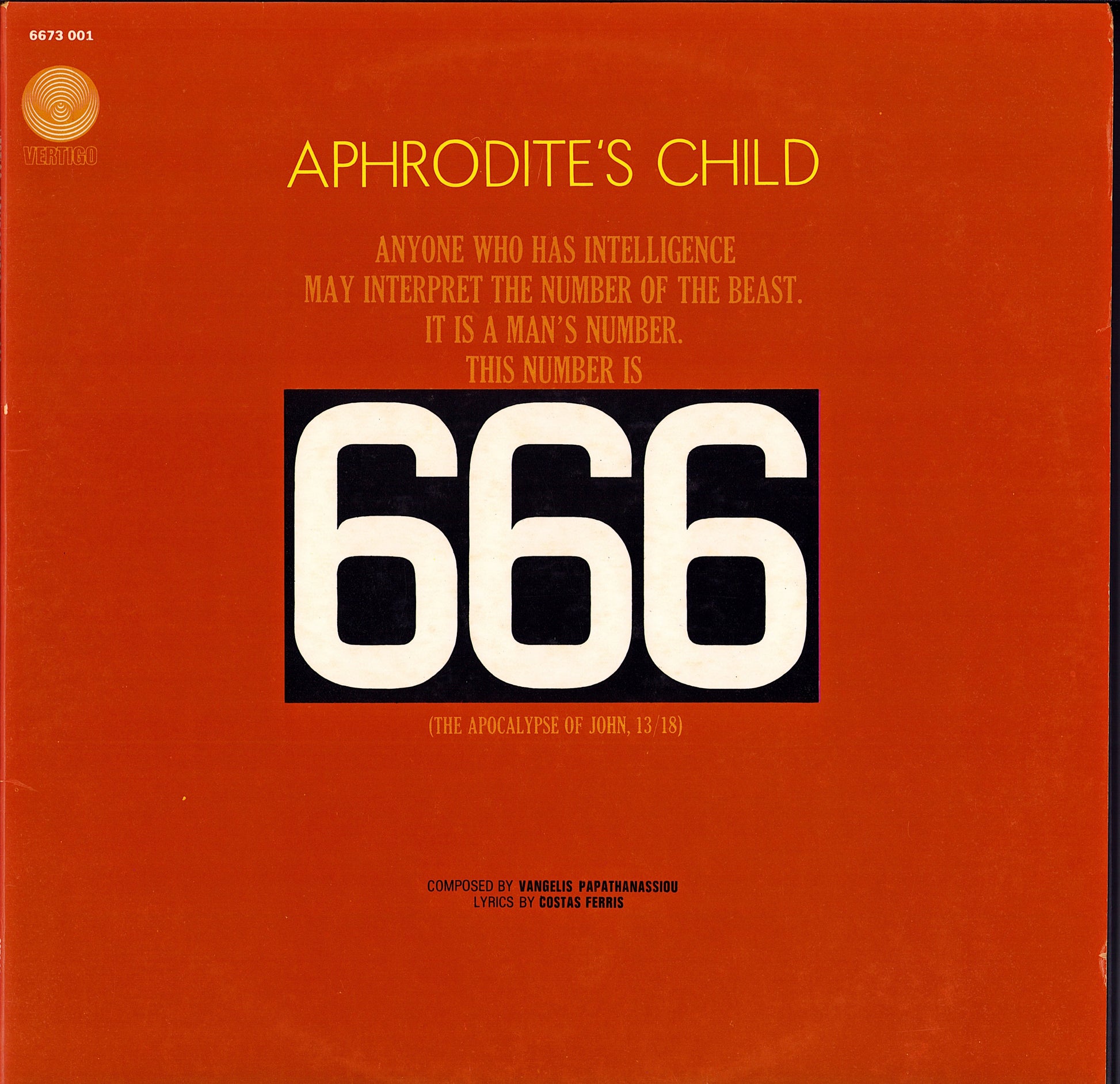 Aphrodite's Child - 666 Vinyl 2LP