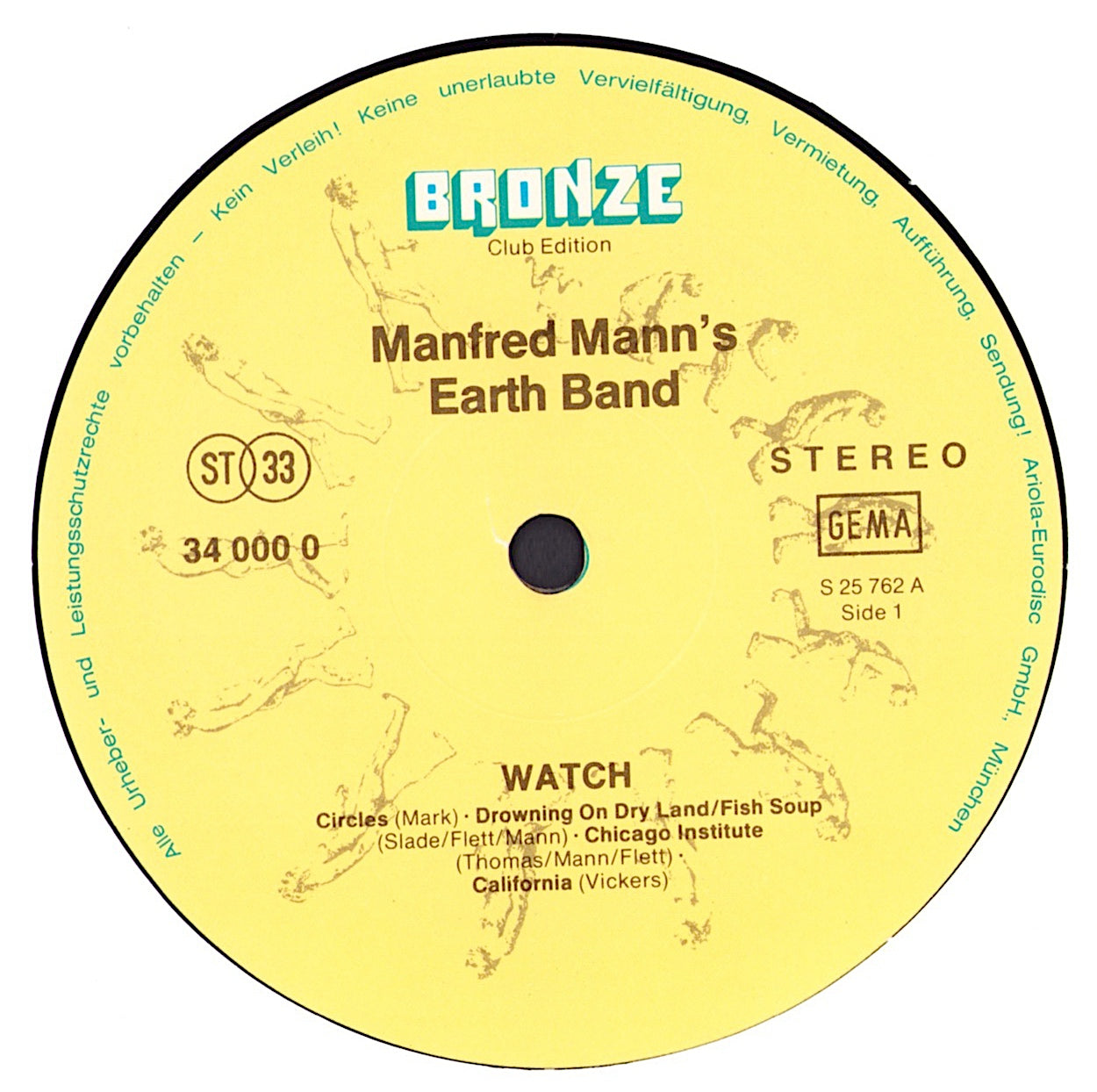 Manfred Mann's Earth Band – Watch Vinyl LP Club Edition