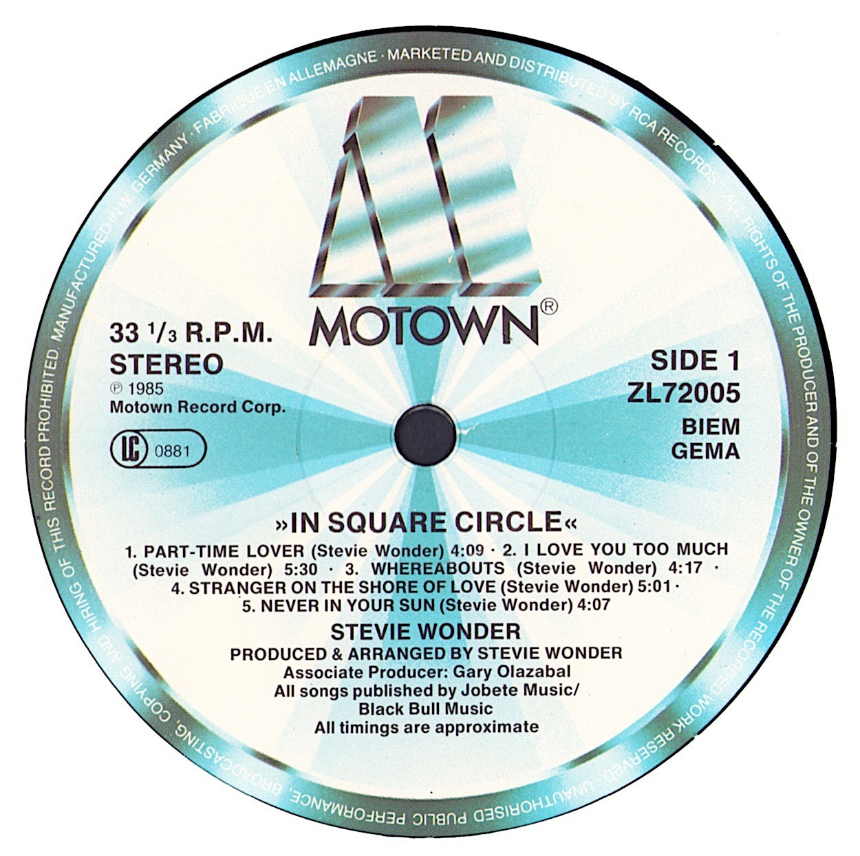 Stevie Wonder – In Square Circle Vinyl LP