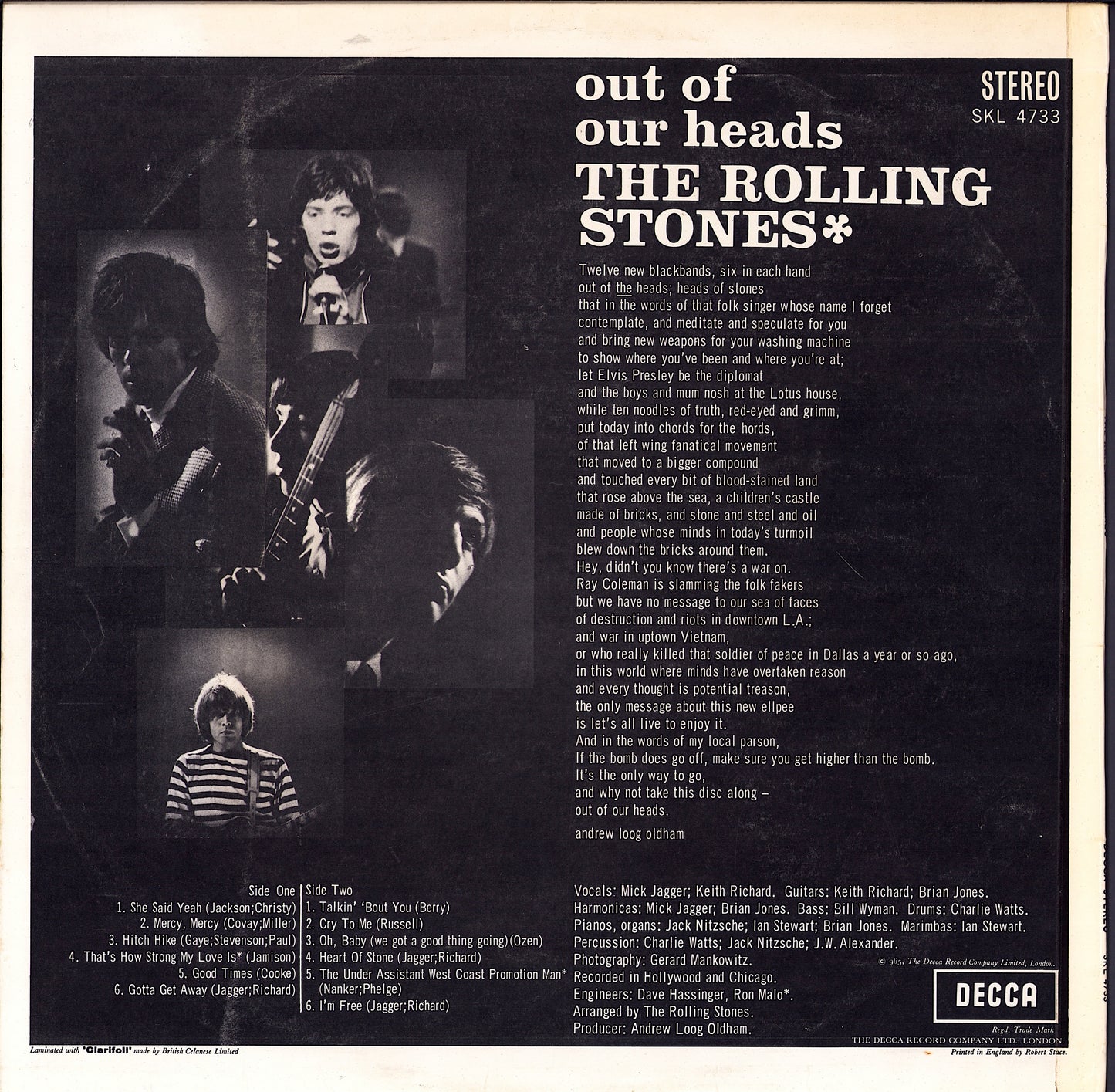 The Rolling Stones - Out Of Our Heads Vinyl LP