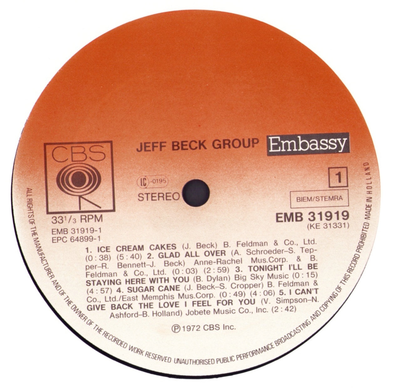 Jeff Beck Group ‎- Jeff Beck Group Vinyl LP