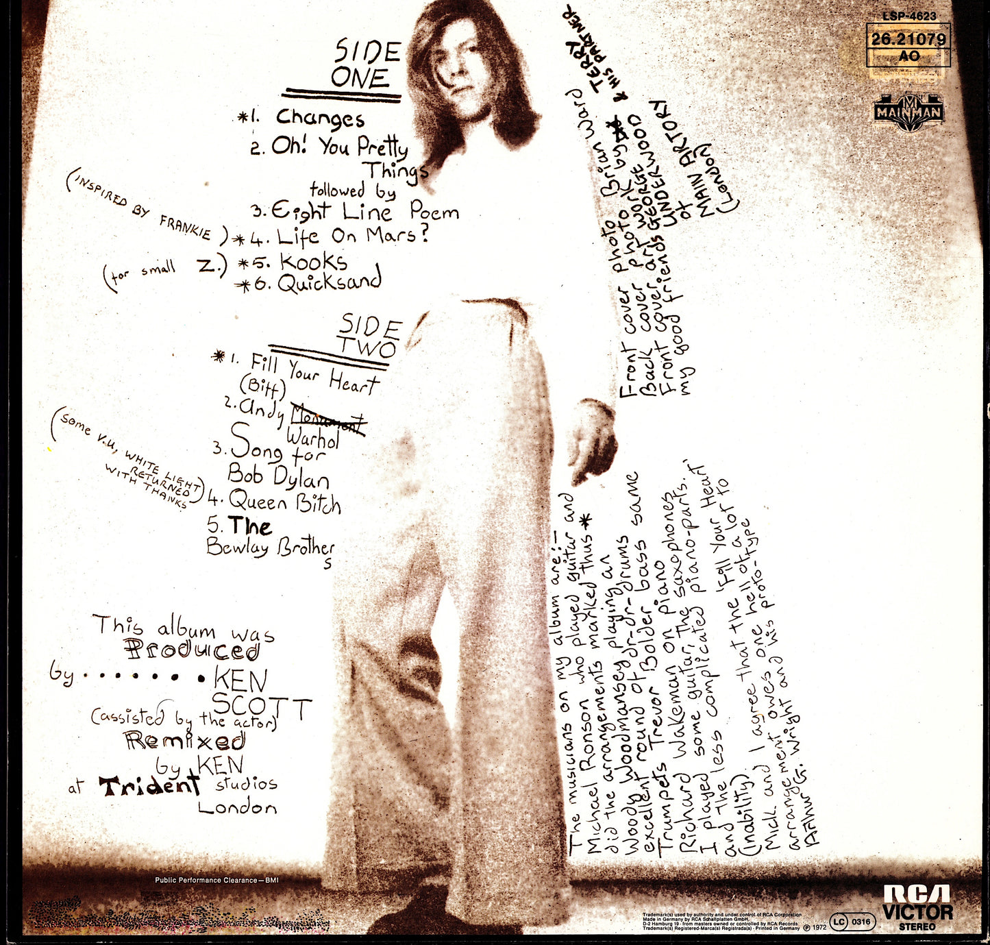 David Bowie ‎– Low Vinyl LP Kopie