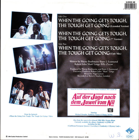 Billy Ocean – When The Going Gets Tough, The Tough Get Going Vinyl 12" Maxi-Single | DE Original | 1986