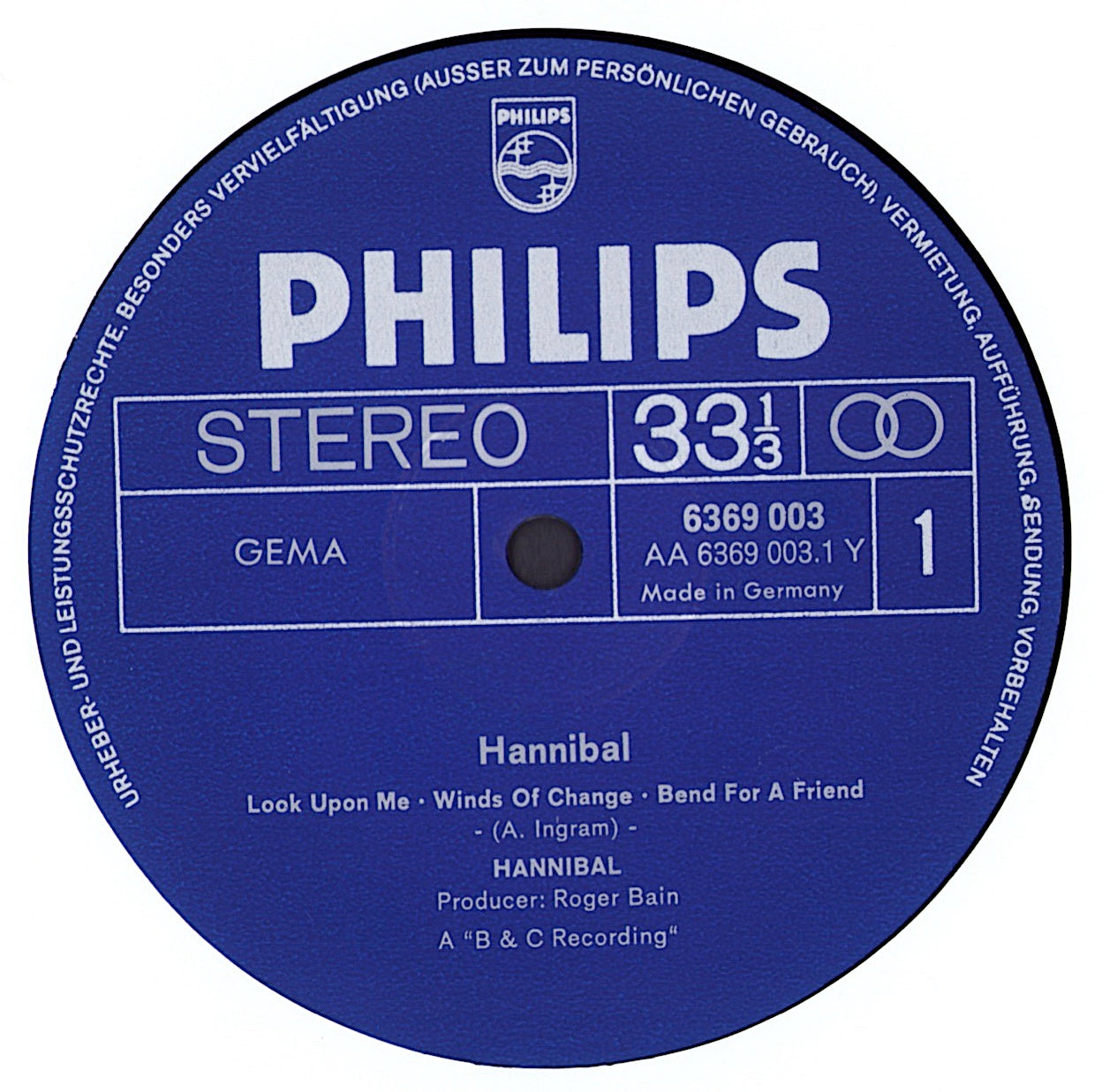 Hannibal - Hannibal Vinyl LP