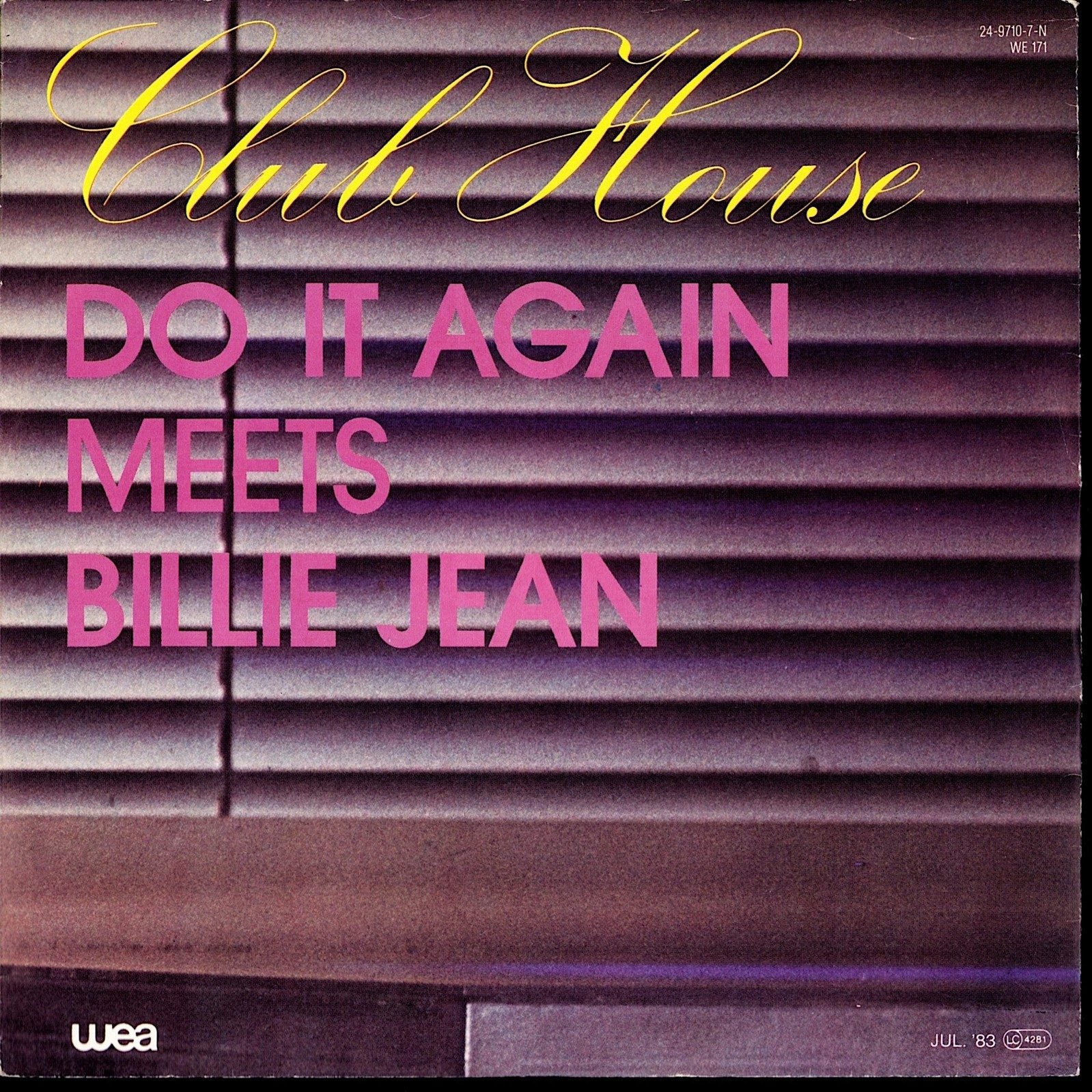 Club House – Do It Again Meets Billie Jean Vinyl 7" | EU Original | 1983