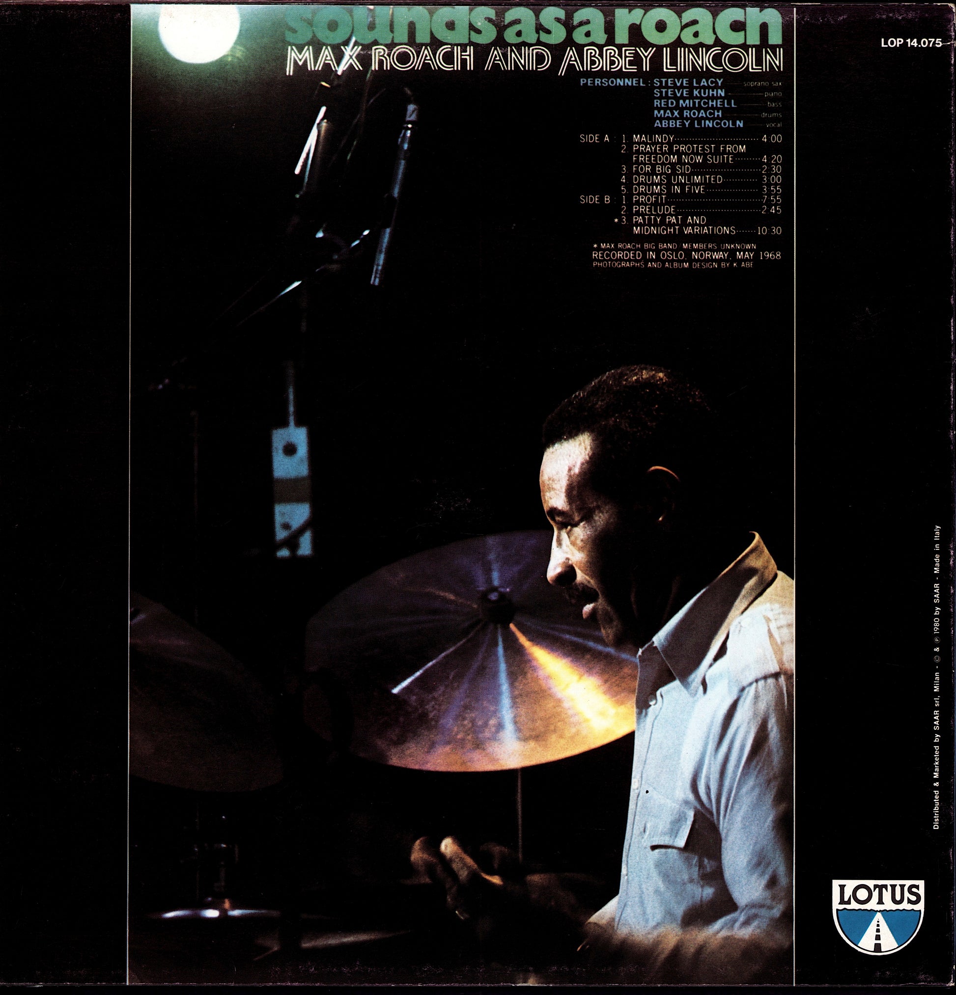 Max Roach And Abbey Lincoln – Sounds As A Roach Vinyl LP | IT Reissue | 1980