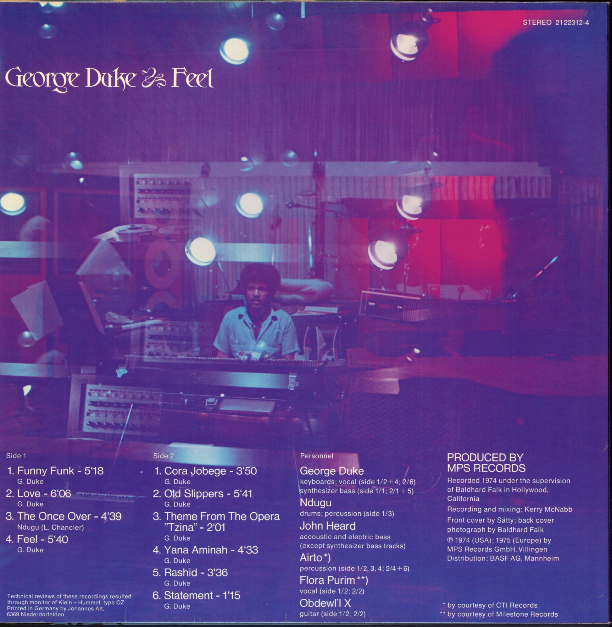 George Duke ‎- Feel Vinyl LP