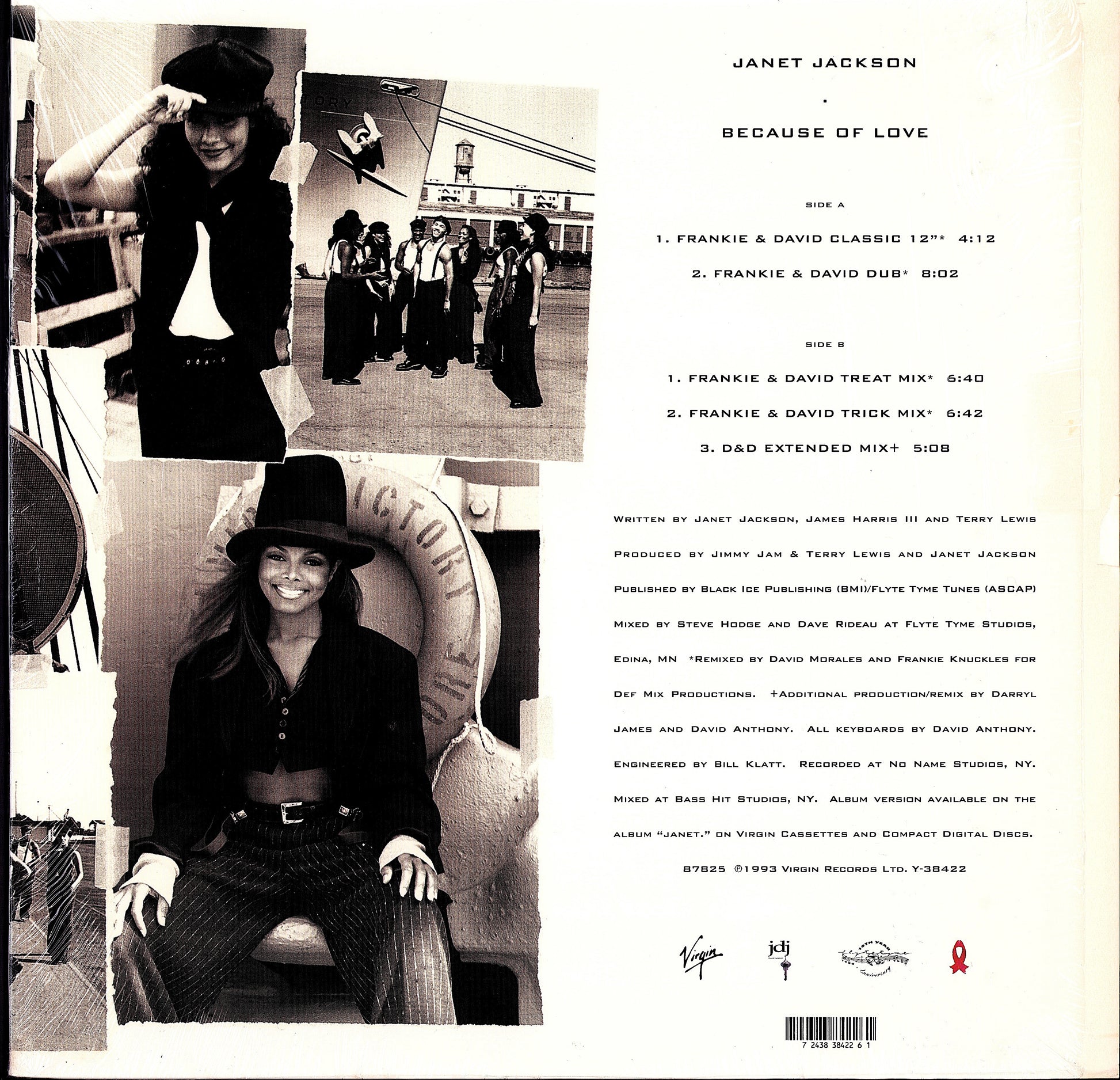 Janet Jackson – Because Of Love Vinyl 12" | US Original | 1994