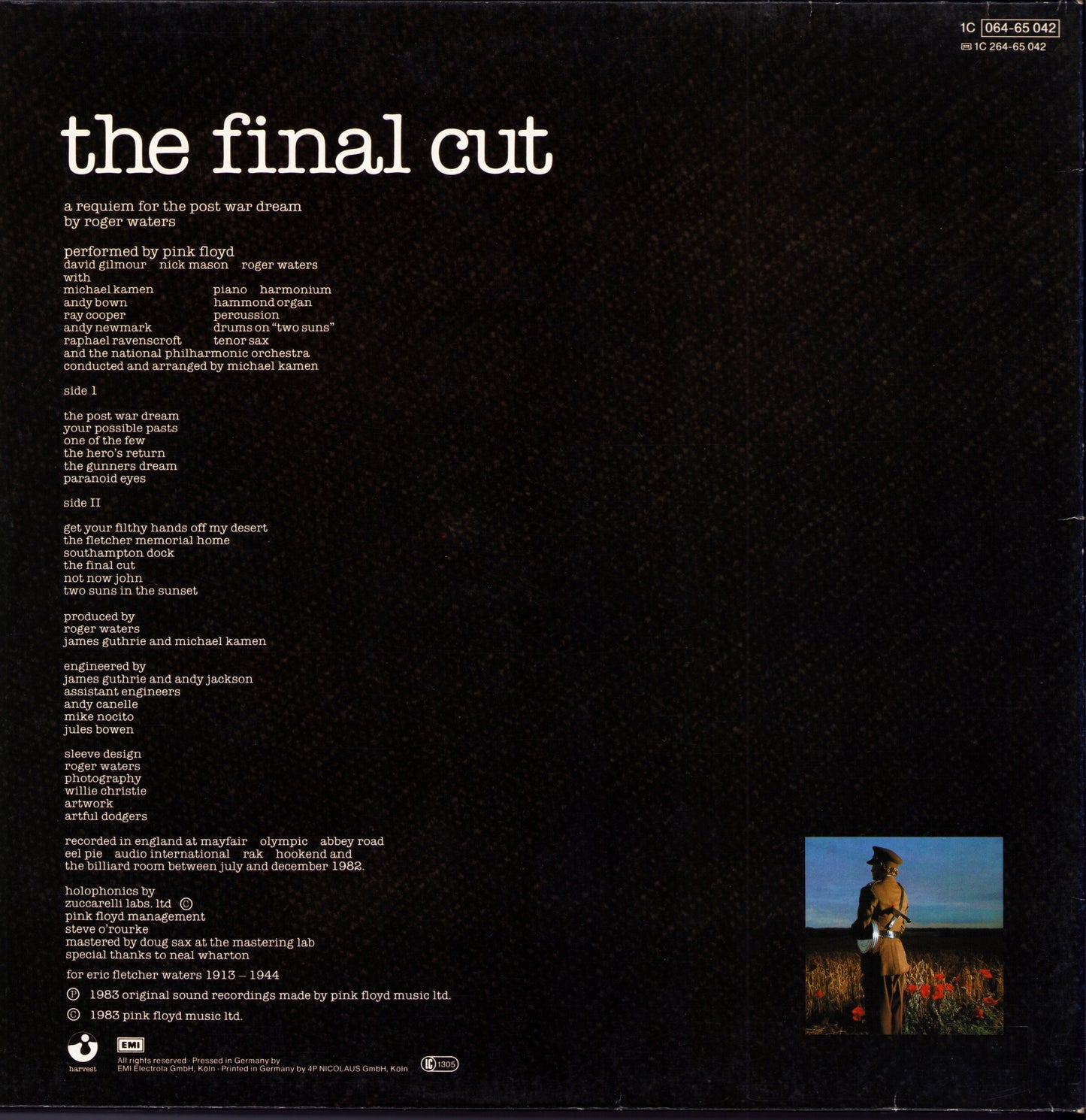 Pink Floyd - The Final Cut Vinyl LP