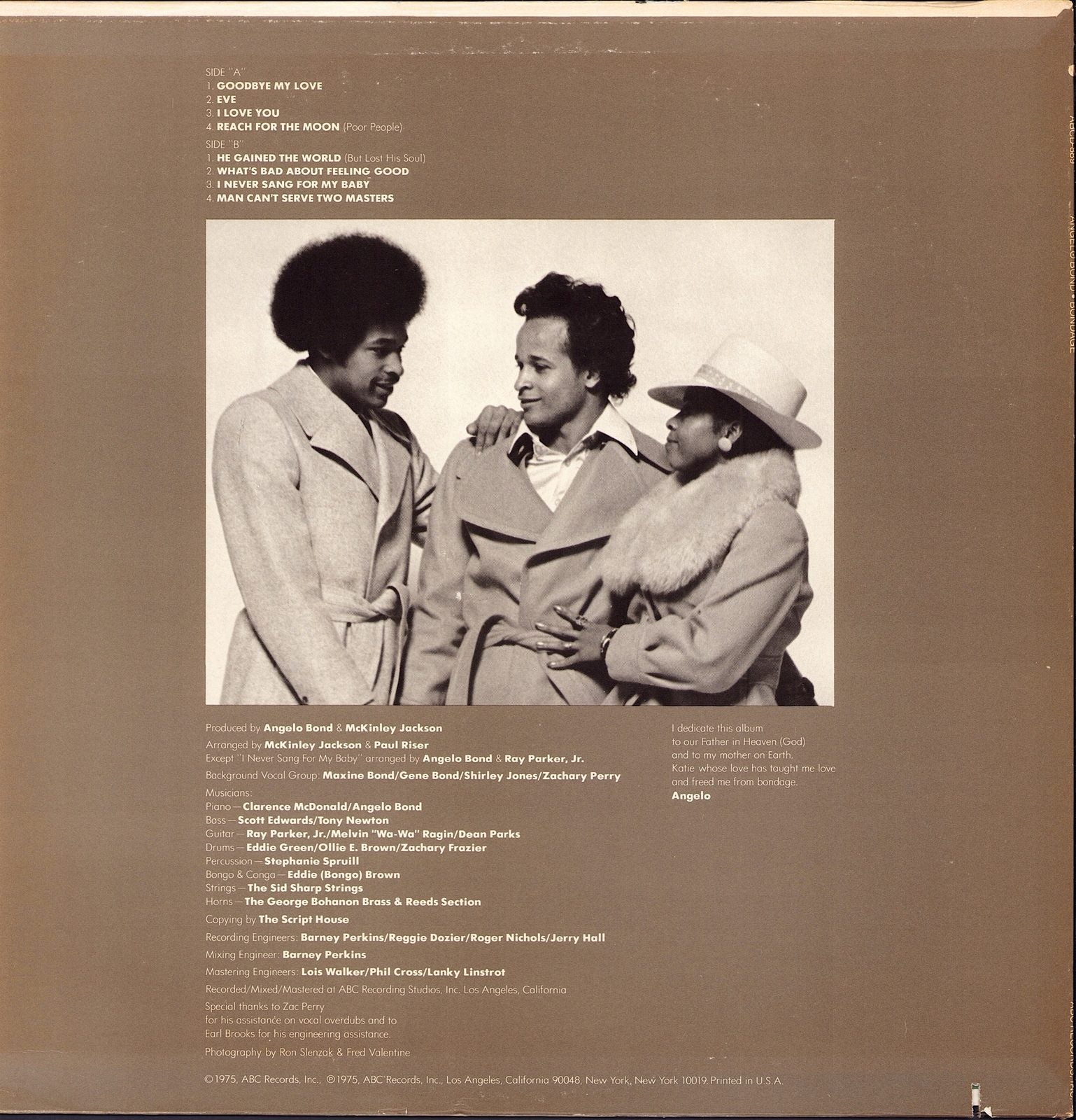 Angelo Bond - Bondage Vinyl LP