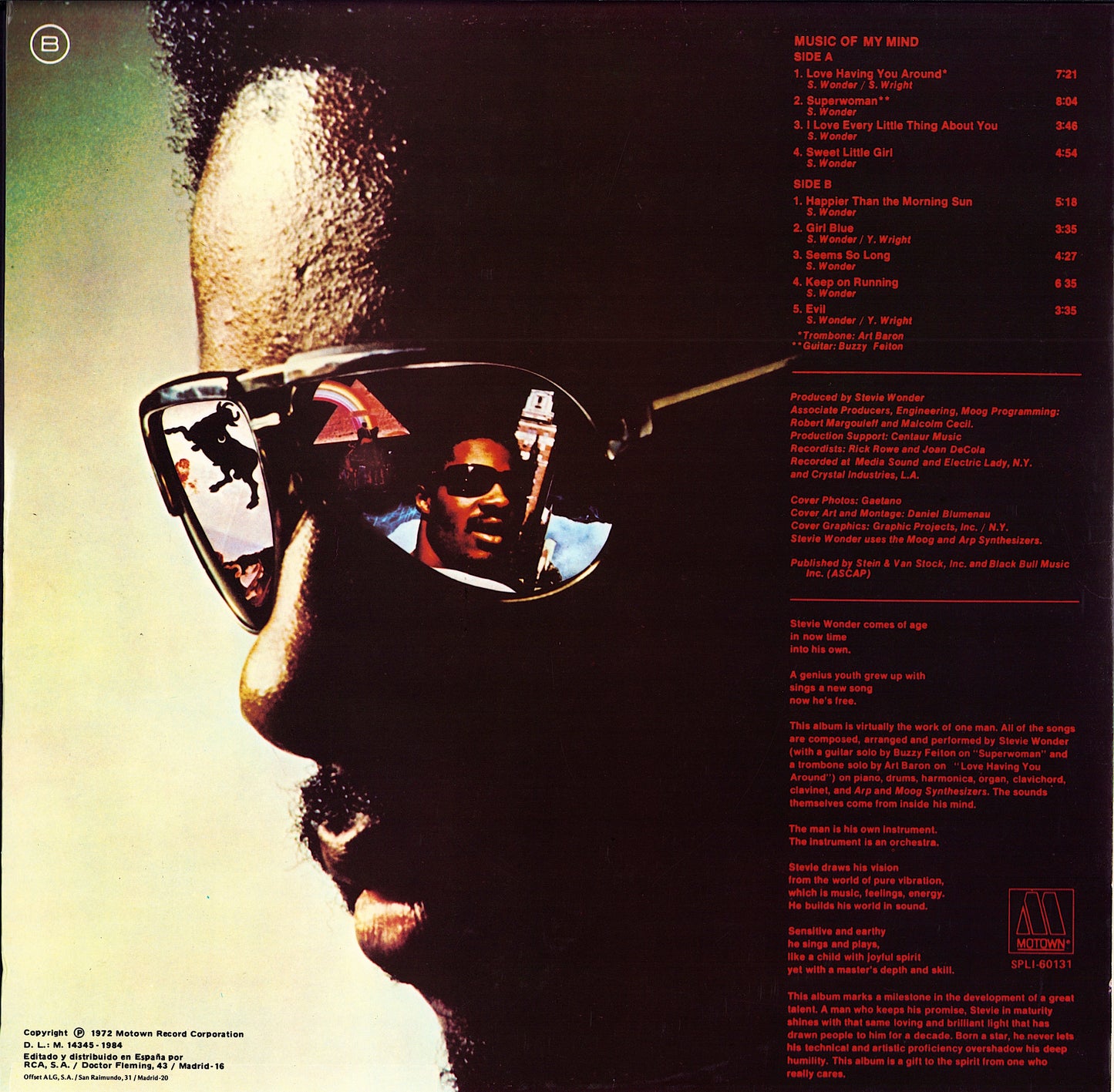 Stevie Wonder - Music Of My Mind Vinyl LP