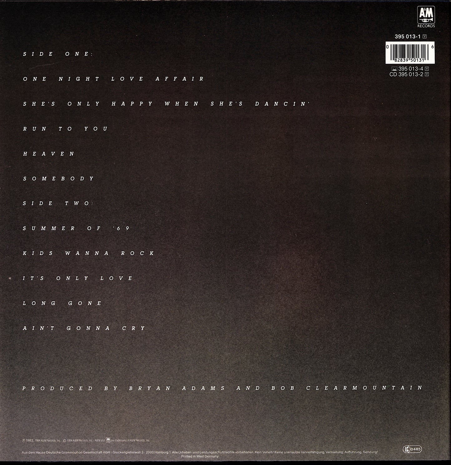Bryan Adams – Waking Up The Neighbours Vinyl 2LP Kopie