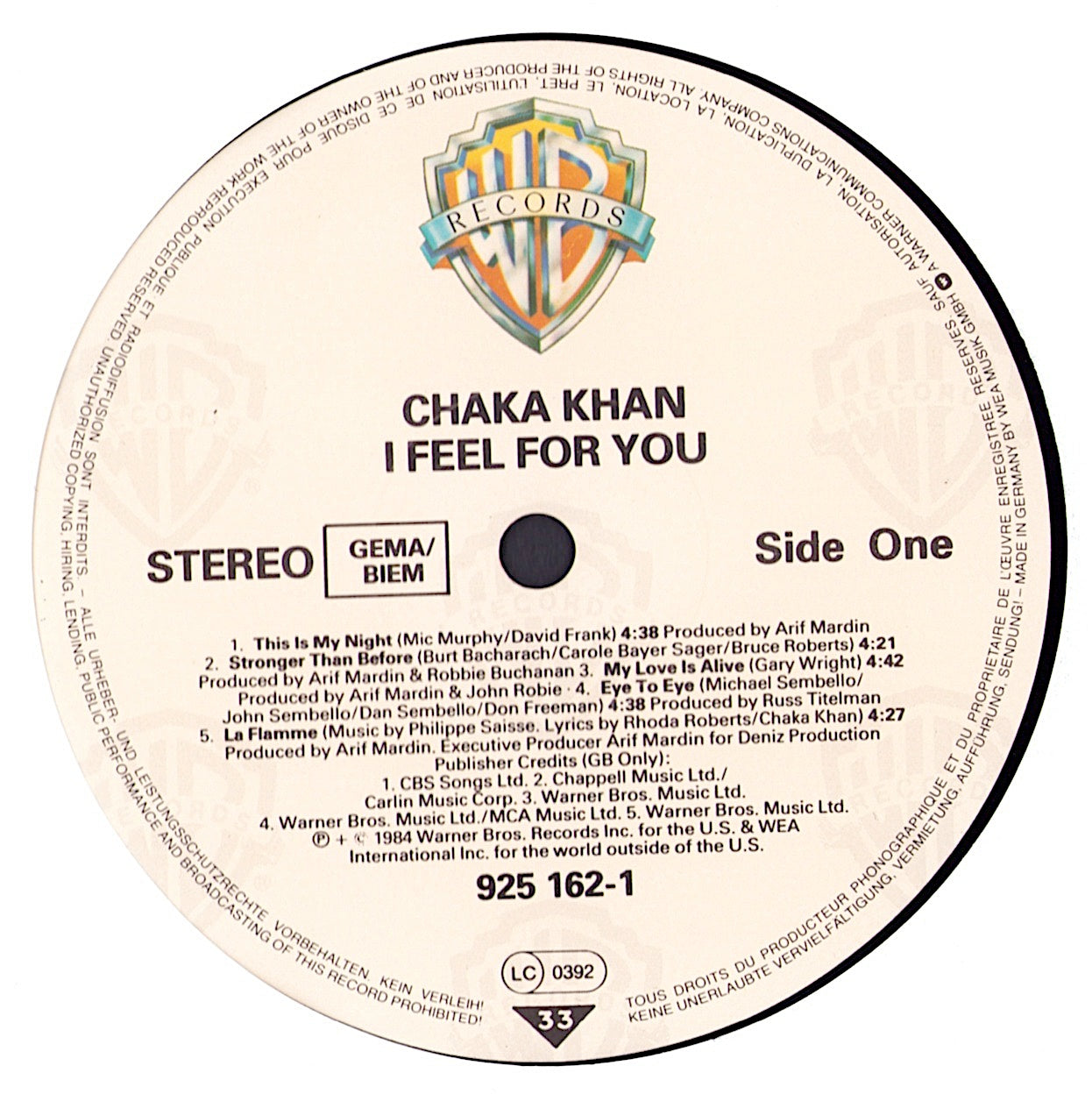 Chaka Khan - I Feel For You Vinyl LP