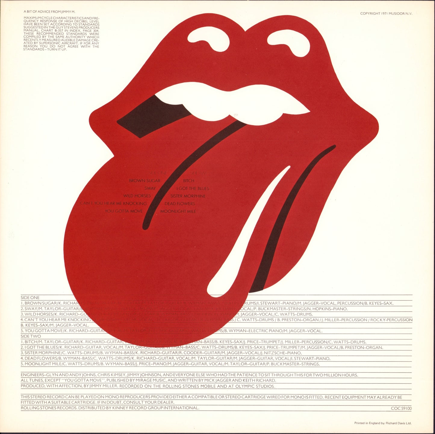 The Rolling Stones – Sticky Fingers Vinyl LP