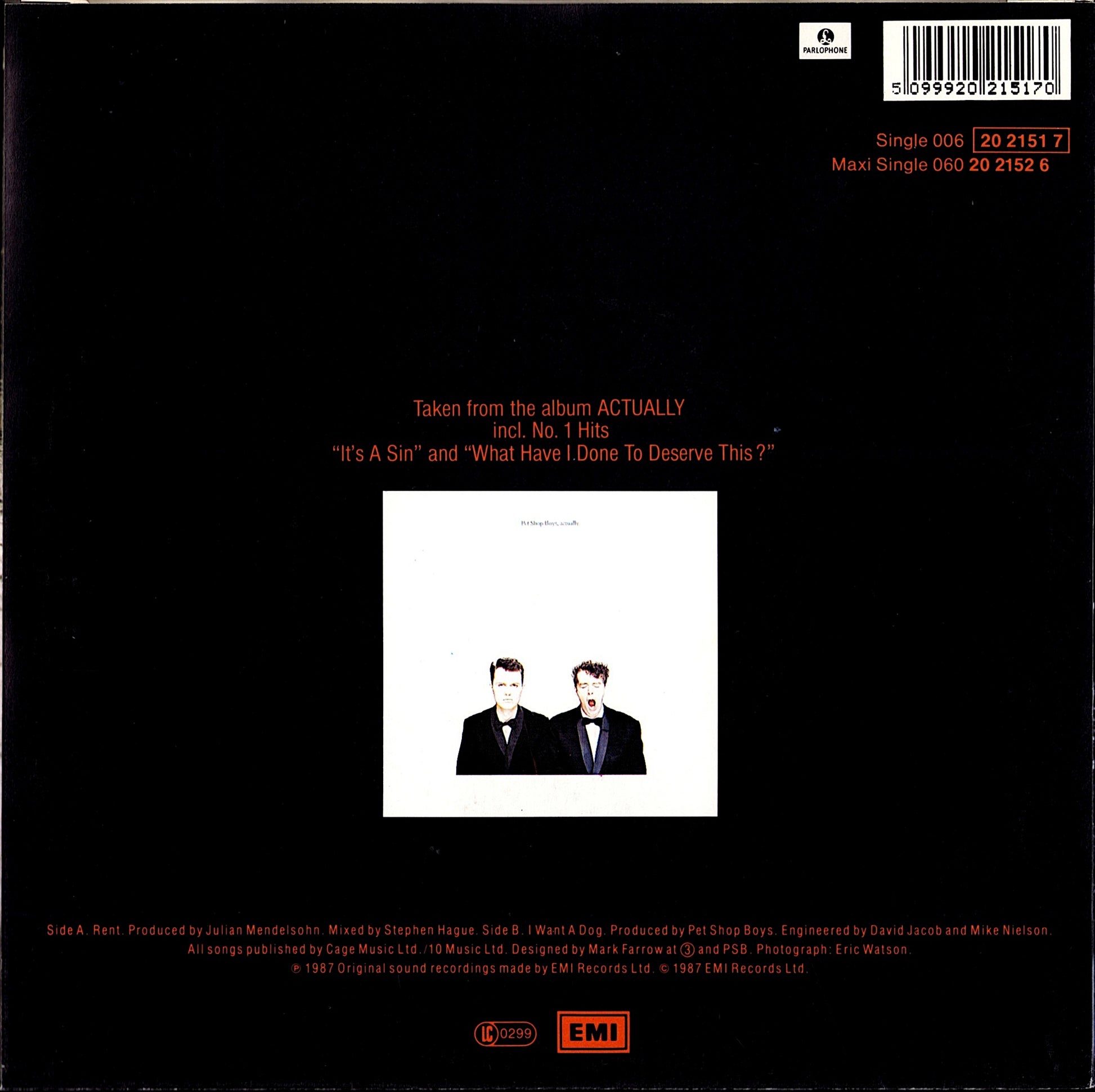 Pet Shop Boys – Domino Dancing 7" Vinyl Single Kopie