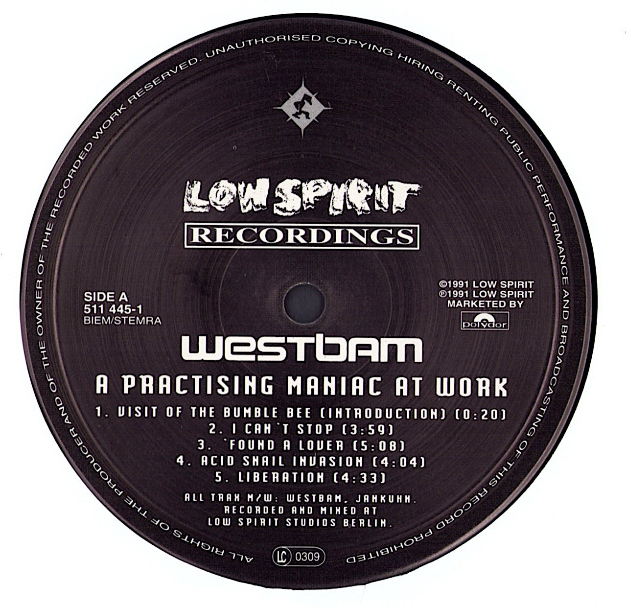 WestBam – A Practising Maniac At Work Vinyl LP