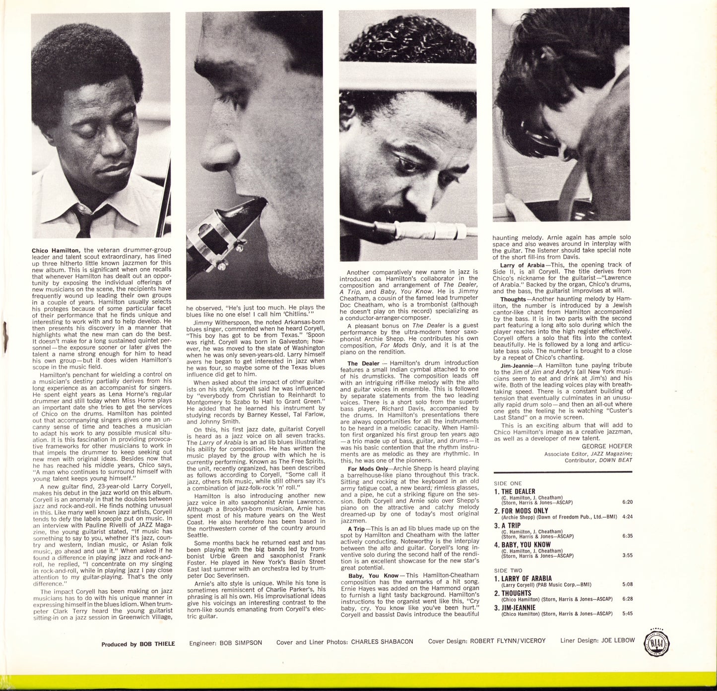 Chico Hamilton Introducing Larry Coryell - The Dealer Vinyl LP