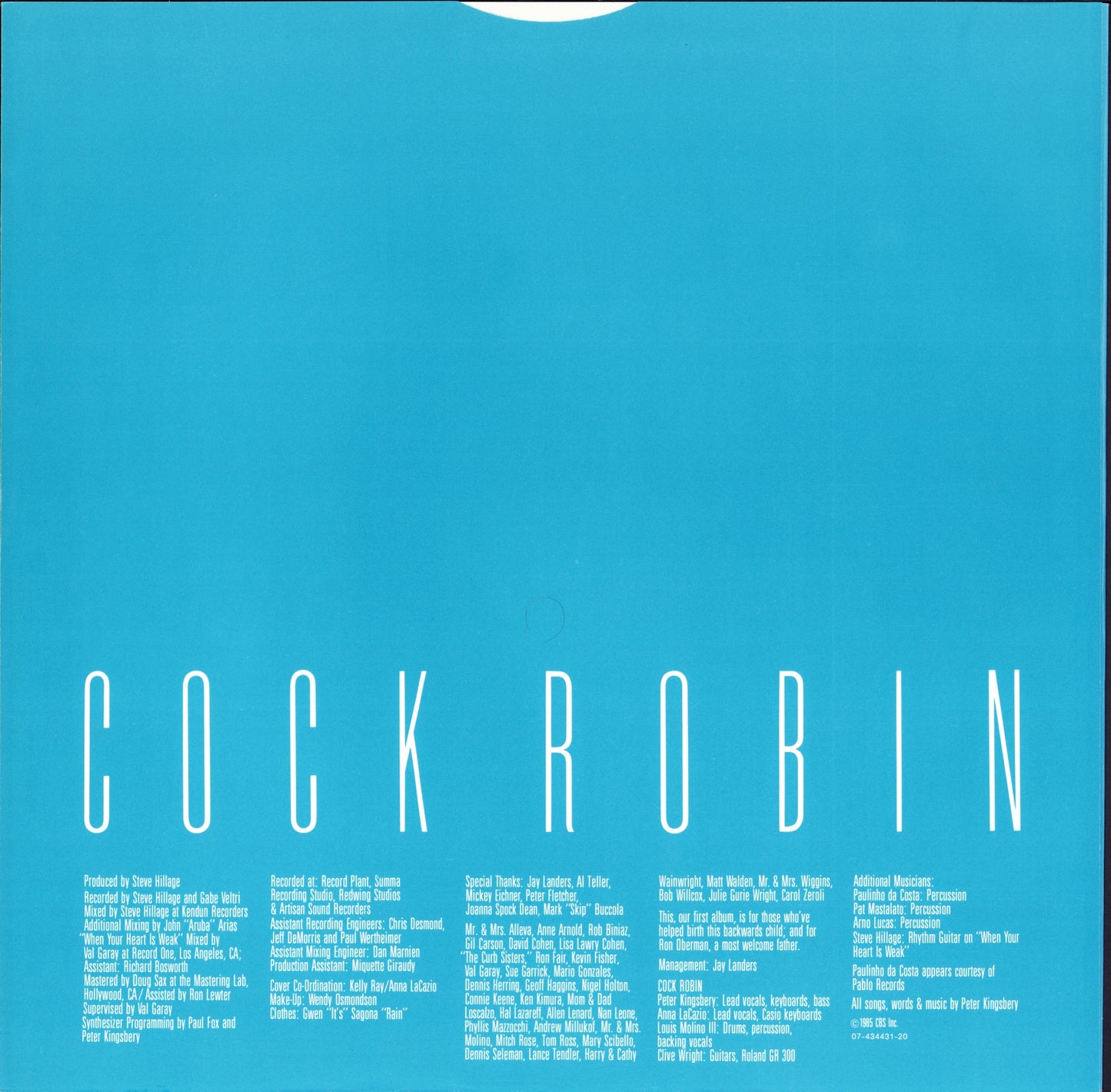 Cock Robin - Cock Robin