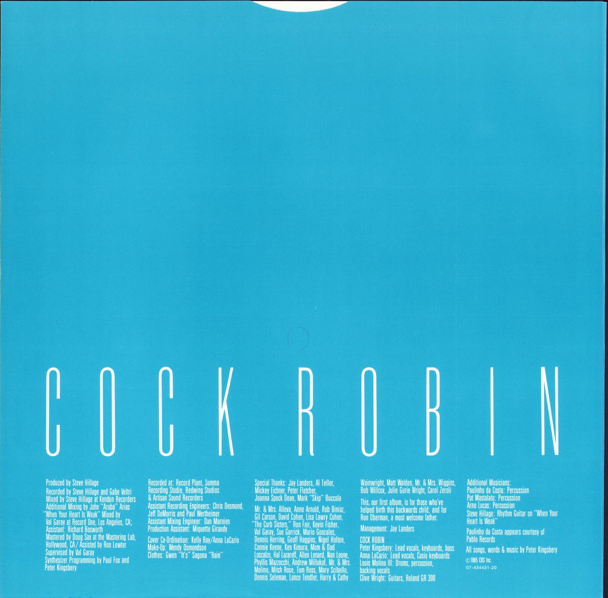 Cock Robin - Cock Robin