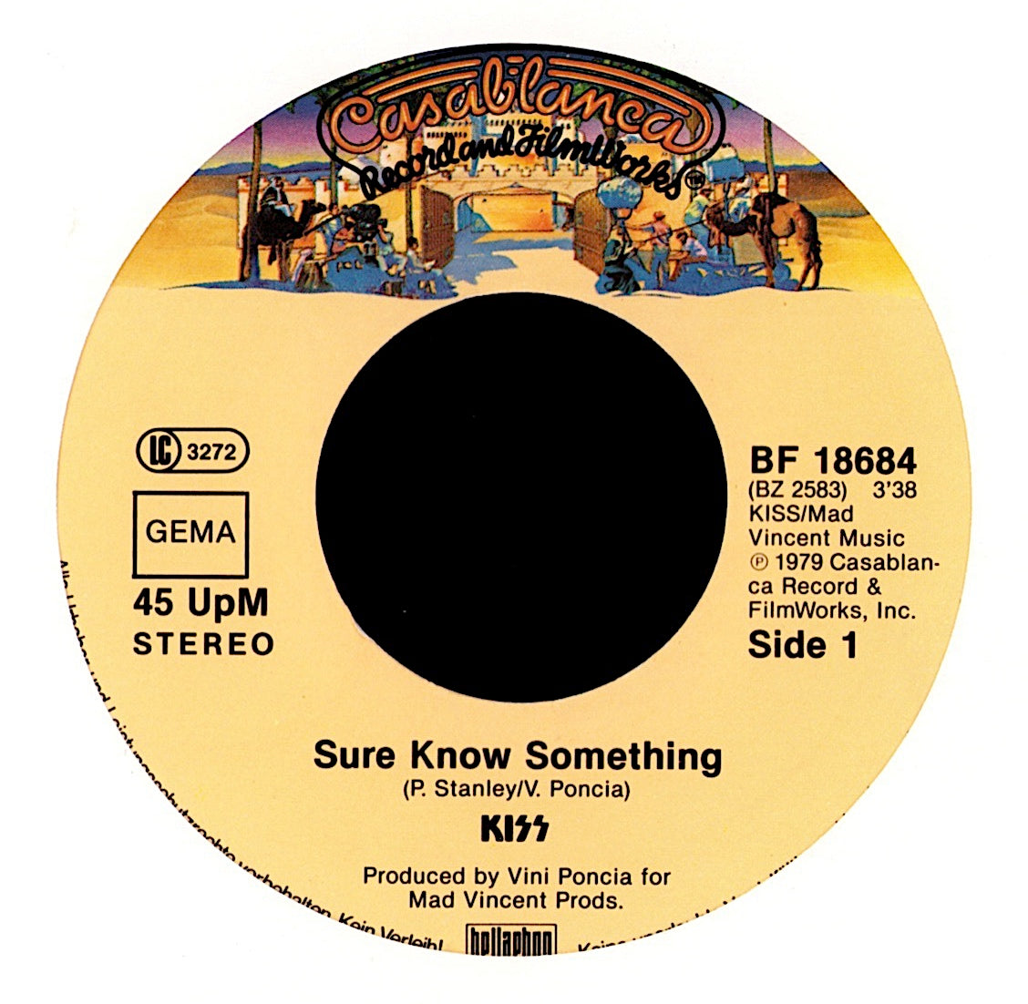 Kiss – Sure Know Something / Dirty Livin' Vinyl 7" | DE Original | 1979