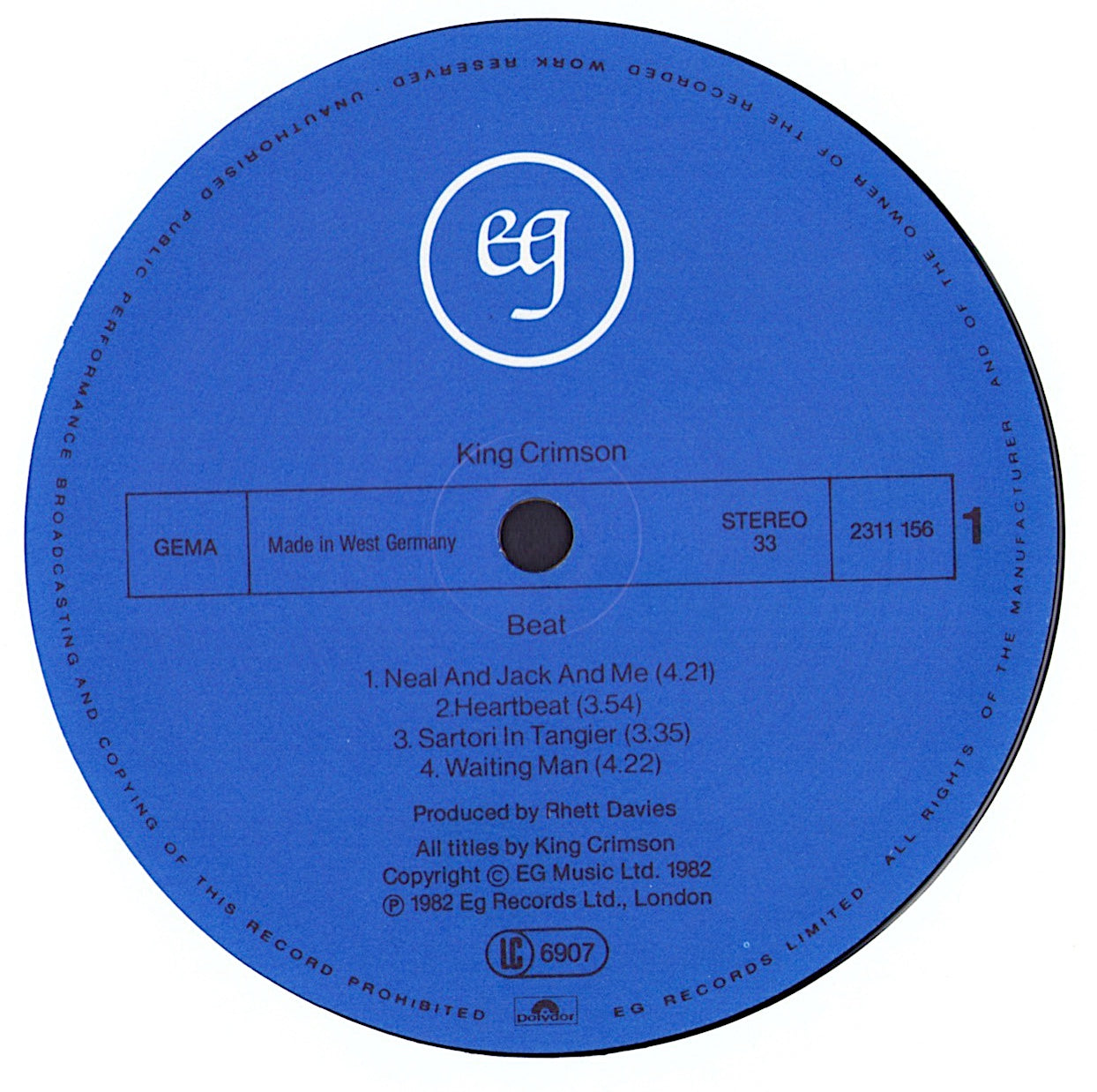 King Crimson - Beat Vinyl LP