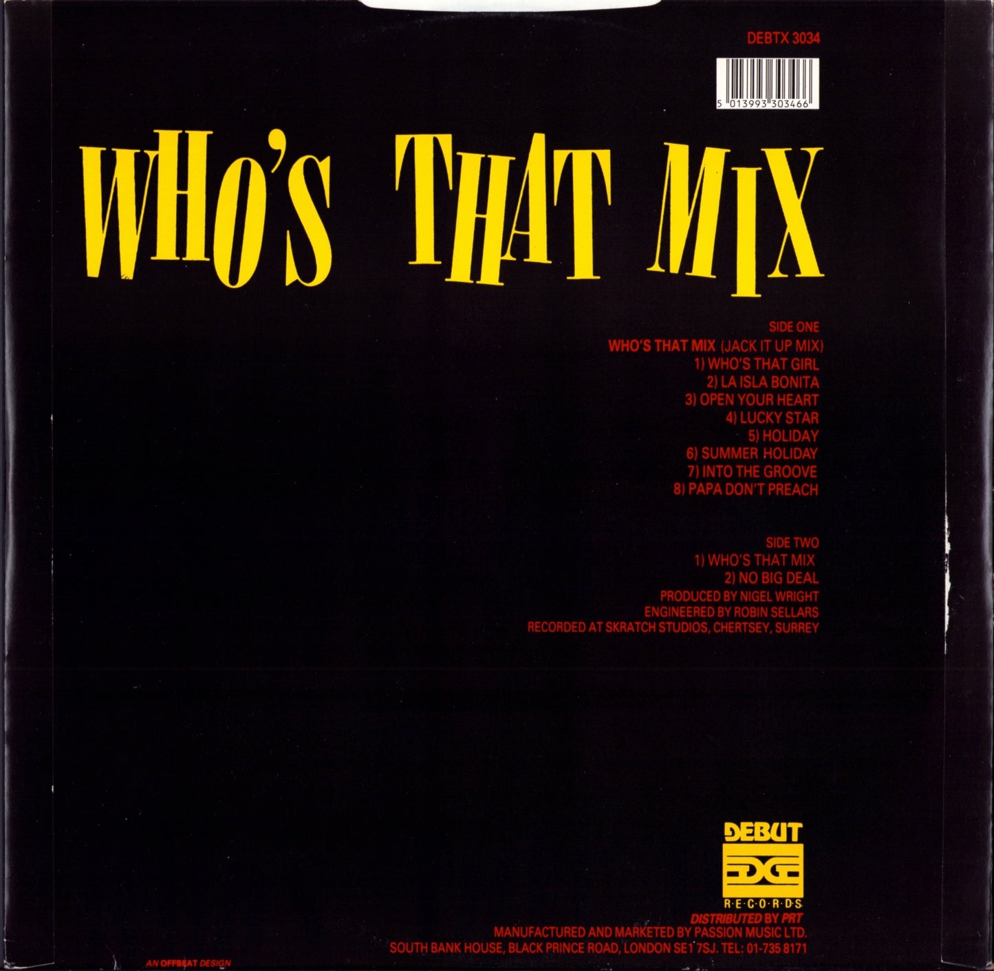 This Year's Blonde – Who's That Mix Vinyl 12" Maxi-Single