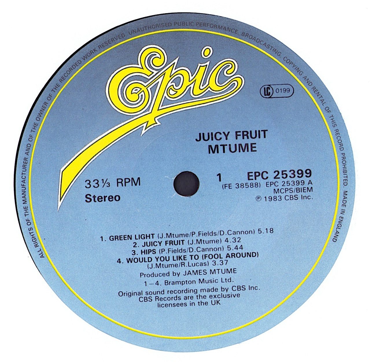 Mtume ‎- Juicy Fruit Vinyl LP
