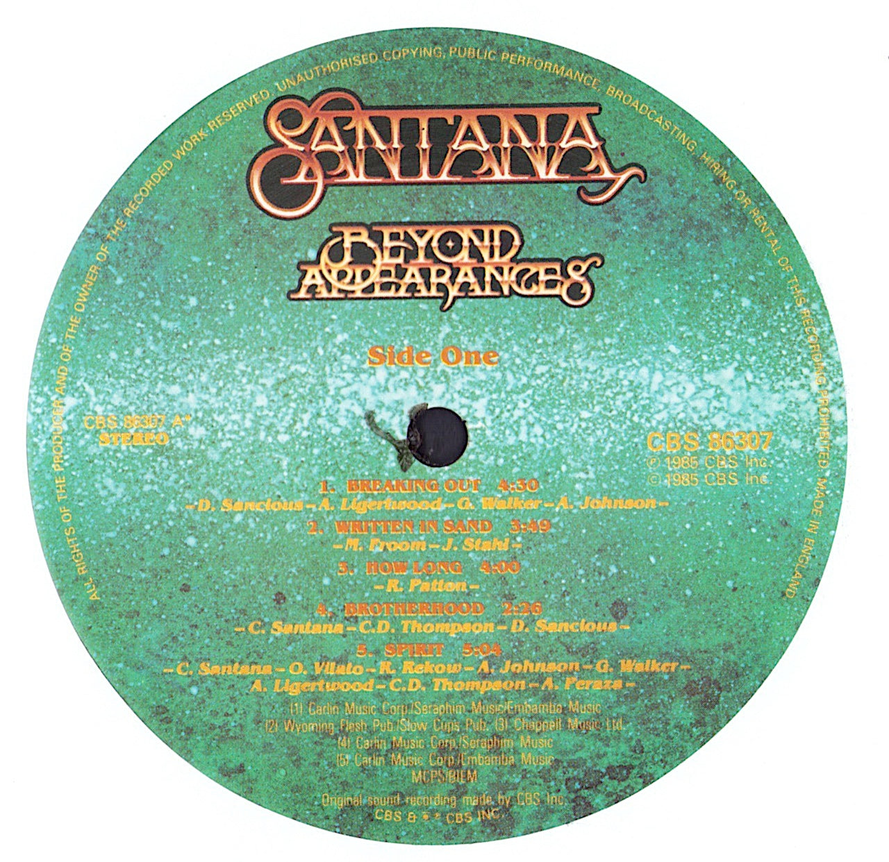 Santana ‎- Beyond Appearances Vinyl LP