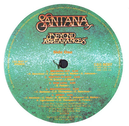 Santana ‎- Beyond Appearances Vinyl LP