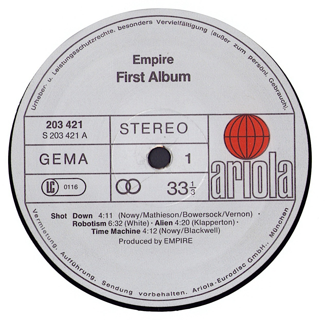 Empire - First Album Vinyl LP