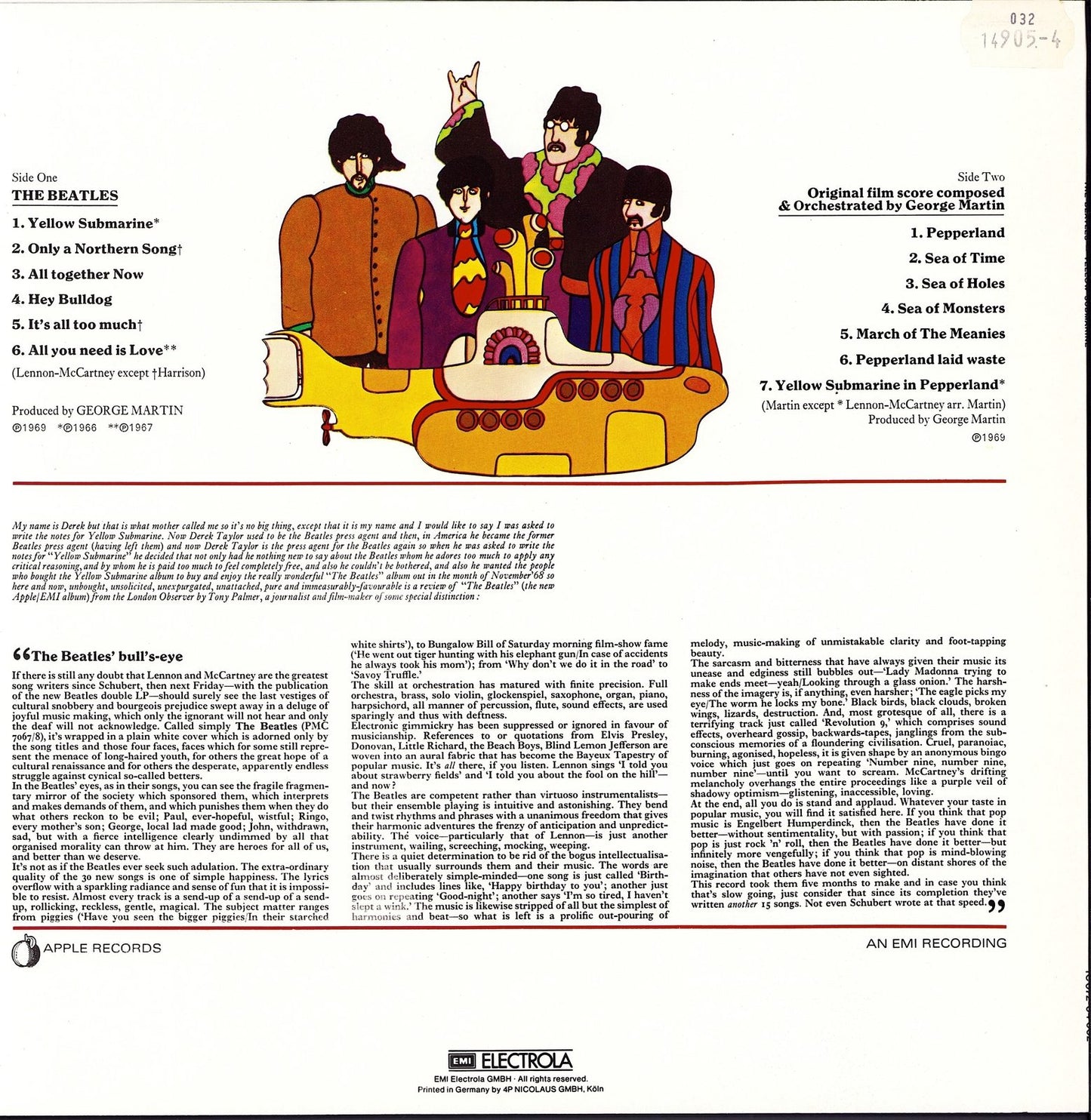 The Beatles ‎- Yellow Submarine Vinyl LP