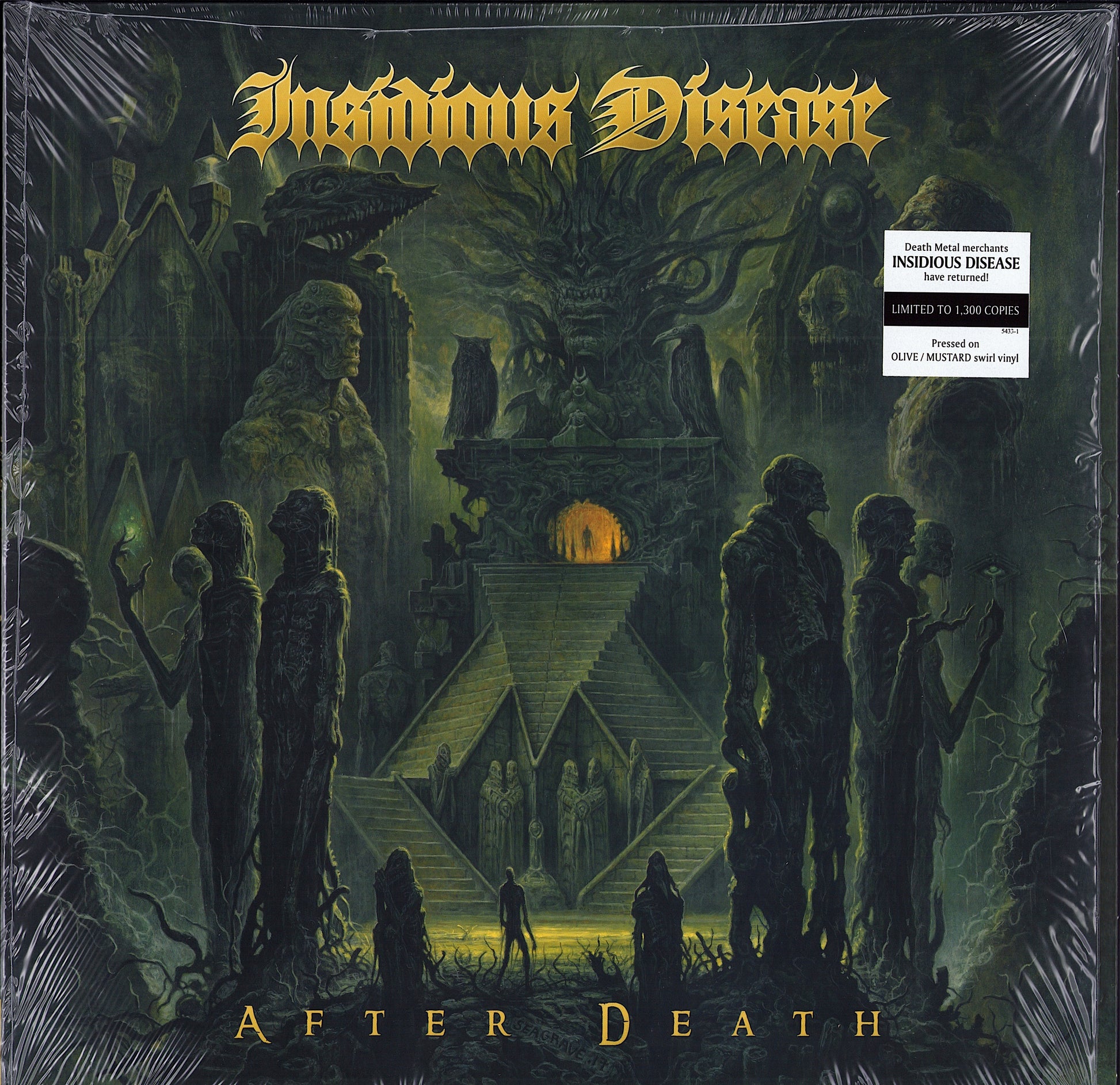 Insidious Disease – After Death (Olive/Mustard Swirl Vinyl LP) Limited Edition