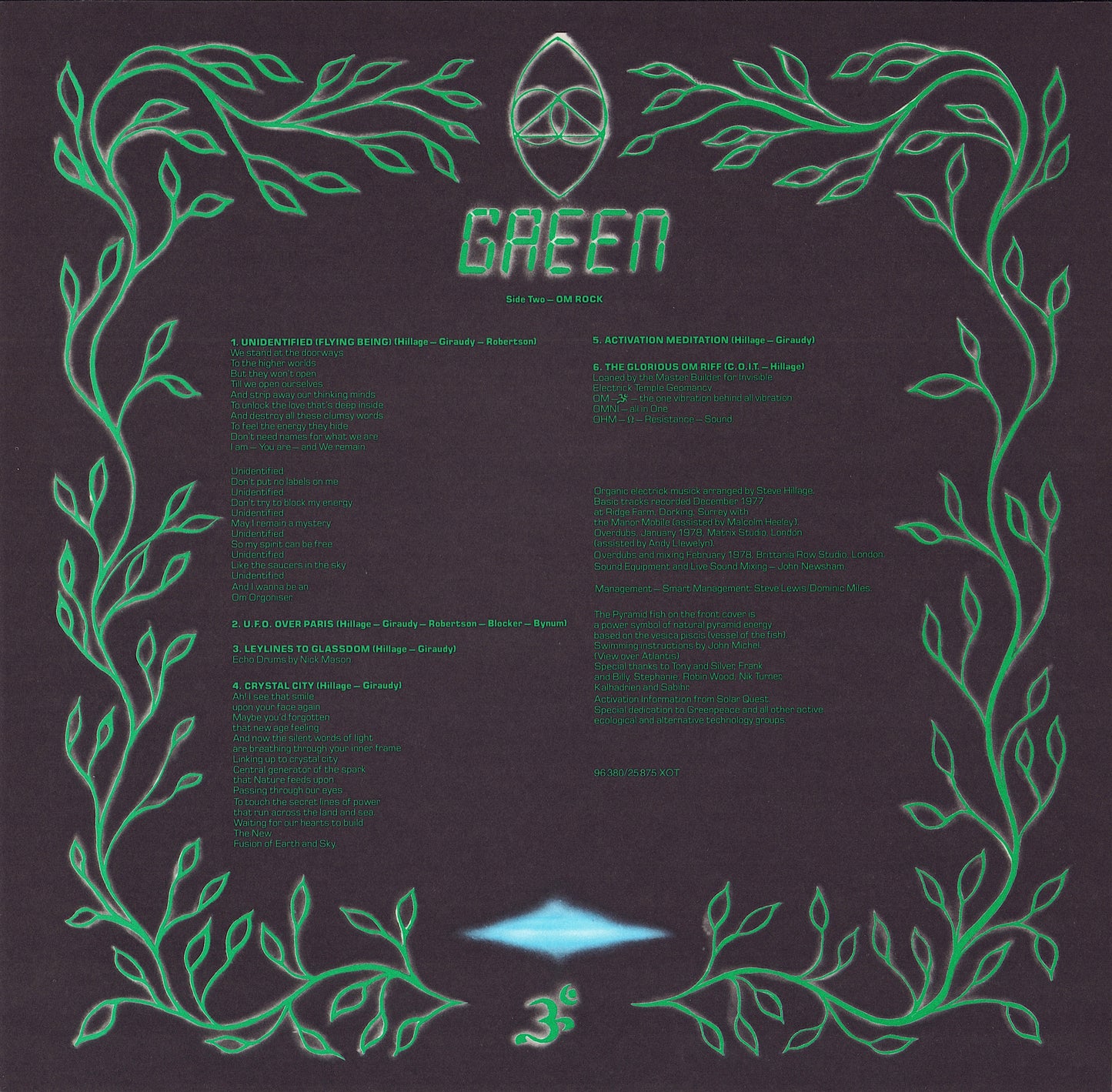 Steve Hillage - Green Vinyl LP