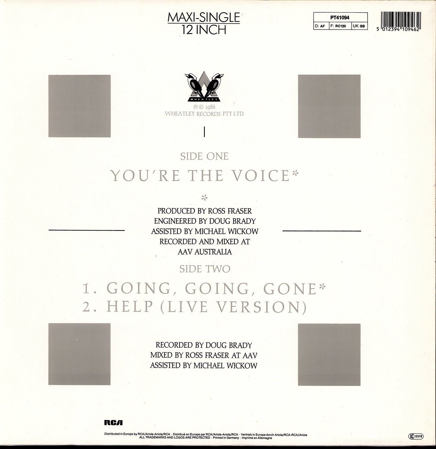 John Farnham – You're The Voice Vinyl 12" | EU Original | 1986