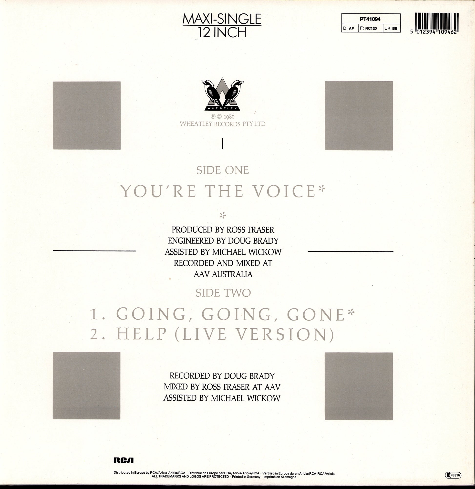 John Farnham – You're The Voice Vinyl 12" | EU Original | 1986