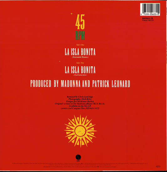 Madonna – La Isla Bonita Vinyl 12" Maxi-Single | EU Original | 1987