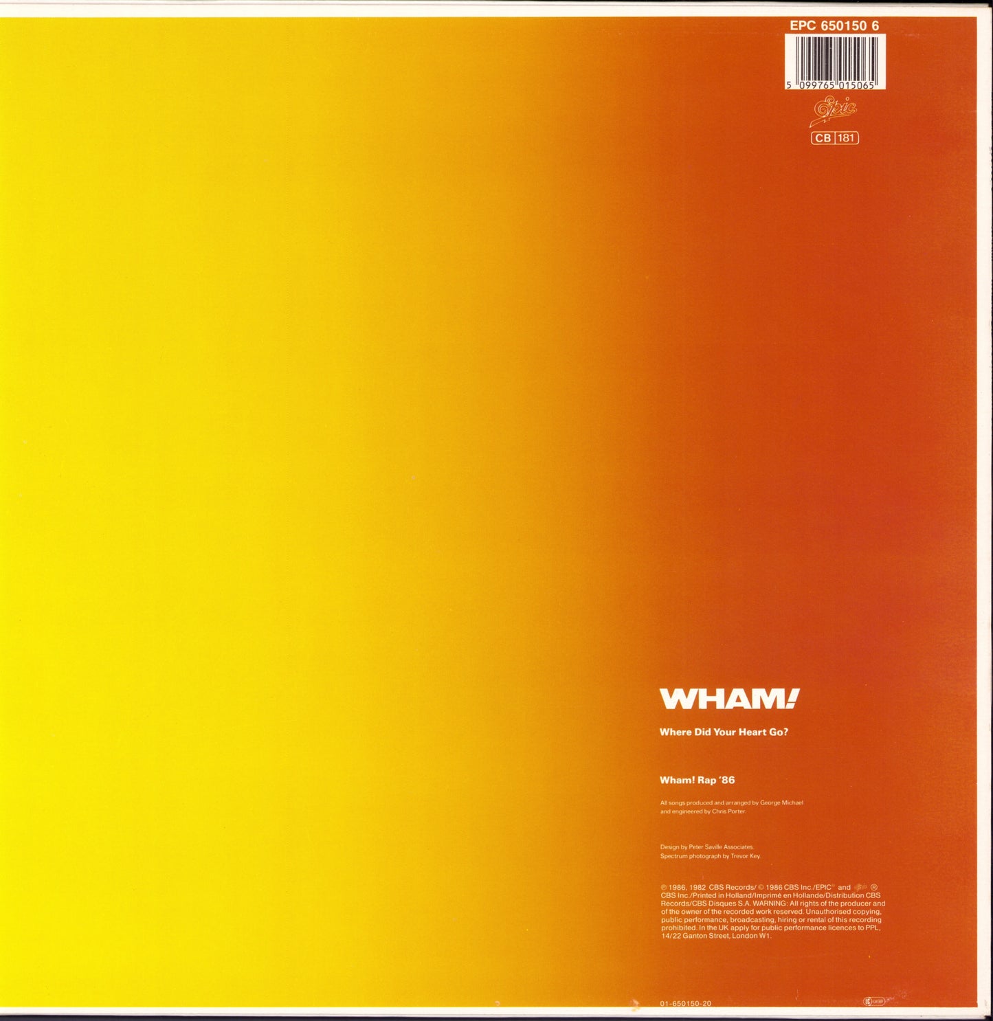 Wham! – Where Did Your Heart Go? / Wham! Rap '86 Vinyl 12" Maxi-Single