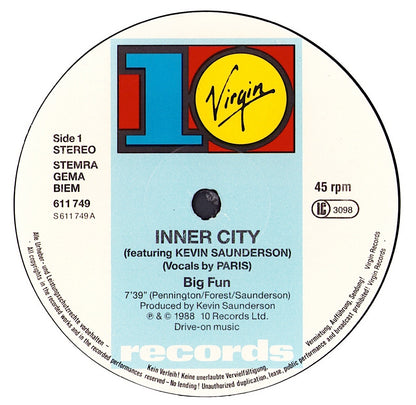 Inner City - Big Fun Vinyl 12" Maxi-Single