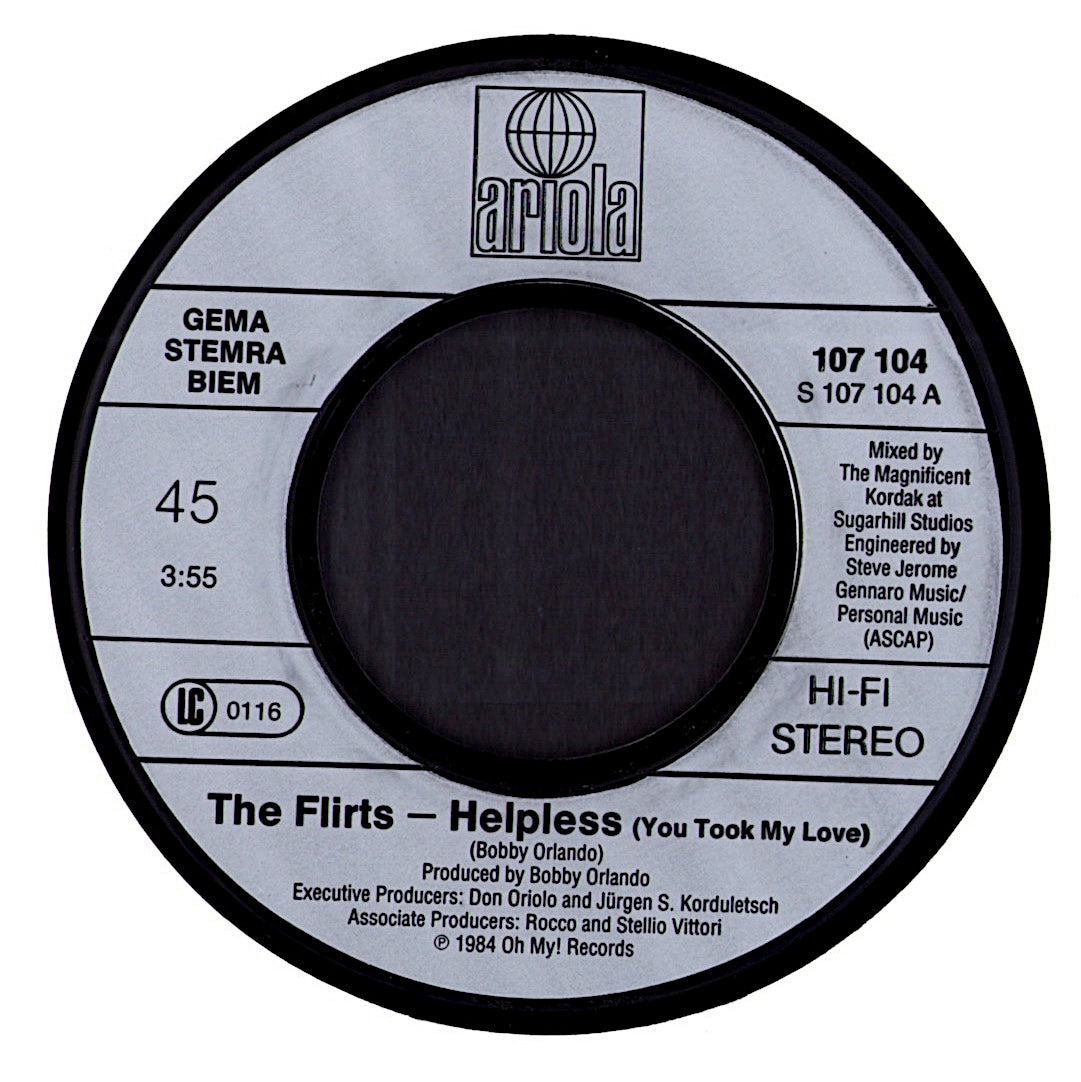 The Flirts – Helpless You Took My Love Vinyl 7" | EU Original | 1985
