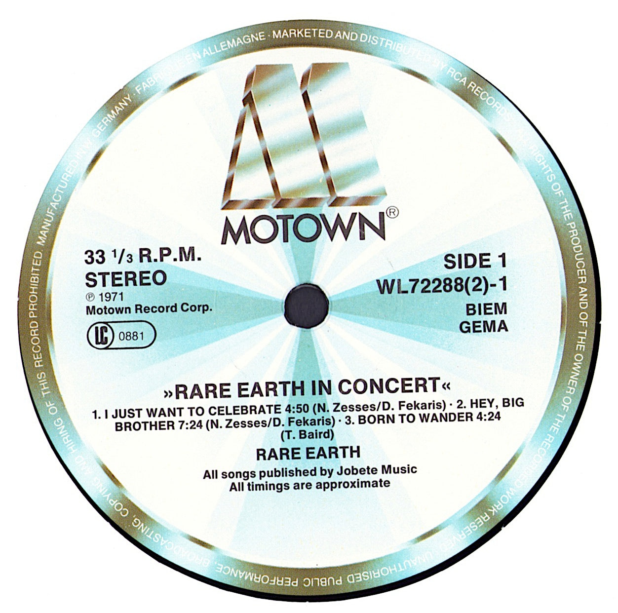 Rare Earth – Rare Earth In Concert Vinyl 2LP