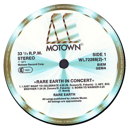 Rare Earth – Rare Earth In Concert Vinyl 2LP