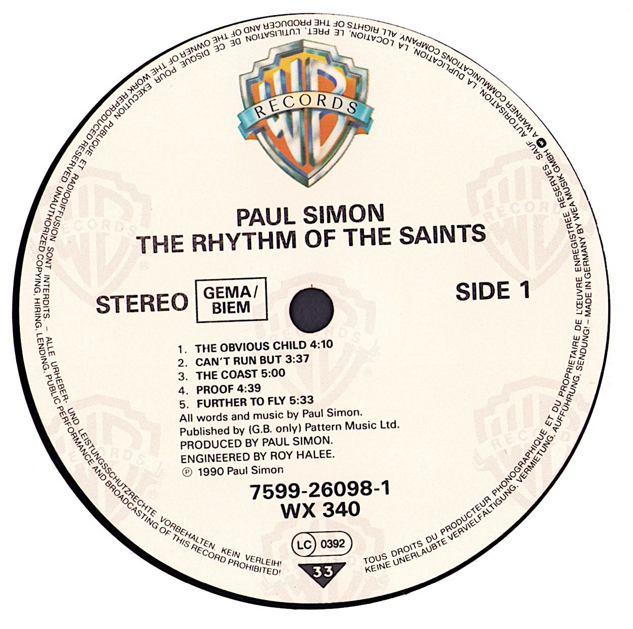 Paul Simon - The Rhythm Of The Saints Vinyl LP